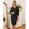 imageGRACE KARIN Womens Sequin Lace Dress with Jacket 34 Sleeve Two Piece Mother of The Bride Dresses Formal Wedding Guest DressBlack
