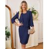 imageGRACE KARIN Womens Sequin Lace Dress with Jacket 34 Sleeve Two Piece Mother of The Bride Dresses Formal Wedding Guest DressNavy