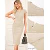 imageGRACE KARIN Womens Wear to Work Dresses 2025 Cap Sleeve Sheath Bodycon Midi Dress Ruched Business Office Pencil DressApricot