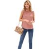 imageGRACE KARIN Womens Work Chiffon Blouses Casual Tank Tops Short Sleeve Caual Shirts Lace Loose FitDark Pink