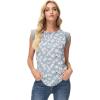 imageGRACE KARIN Womens Work Chiffon Blouses Casual Tank Tops Short Sleeve Caual Shirts Lace Loose FitFloral Blue