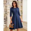 imageGRACE KARIN Work Dresses for Women 202534 Sleeve Church Dresses Aline Fall Wedding Guest Dress with PocketsNavy Blue