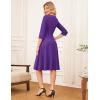 imageGRACE KARIN Work Dresses for Women 202534 Sleeve Church Dresses Aline Fall Wedding Guest Dress with PocketsPurple