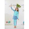 imageGrace KARINGirls Swimsuit Two Piece Swimwear Long Sleeve Swimsuit Swimming Pants with Skirt Blue Mermaid 12Y