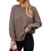 imageGRACE KARIN Fall Oversized Sweaters for Women Crewneck Knit Pullover 2025 Fashion Outfits TrendyCoffee