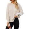 imageGRACE KARIN Fall Oversized Sweaters for Women Crewneck Knit Pullover 2025 Fashion Outfits TrendyWhite