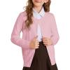 imageGRACE KARIN Girls Cardigan Button Front Cable Knitted School Uniform Sweater for 612 YearsPink