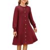 imageGRACE KARIN Girls Fall Sweater Dresses Girl Long Sleeve Winter Dress Kids Knit Casual Formal Dresses Size 614Red