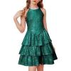 imageGRACE KARIN Girls Sequin Party Dress Kids Sparkly Formal Birthday Teen Special Occasion Fancy Pageant Dresses Size 614Green