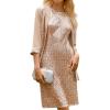 imageGRACE KARIN Mother of The Bride DressesFormal Wedding Guest DressSequin Dress 2 Piece with Jacket Knee Length 2025Apricot