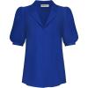 imageGRACE KARIN Womens Button Down Shirts Short Sleeve Long Sleeve Business Casual Tops V Neck BlouseRoyal Blue 1