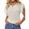 imageGRACE KARIN Womens Sleeveless Sweater Vest Fringe Cap Sleeve Sweater Casual Crew Neck Loose Fit Pullover Tank Tops S2XLCream White