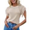 imageGRACE KARIN Womens Sleeveless Sweater Vest Fringe Cap Sleeve Sweater Casual Crew Neck Loose Fit Pullover Tank Tops S2XLKhaki