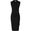 imageGRACE KARIN Womens Wear to Work Sleeveless Ruched Bodycon Office Pencil Midi Dresses with BeltBlack