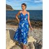 imageGRACE KARIN Womens 2025 Summer Casual Floral Boho Dress Spaghetti Strap Flowy Beach Maxi DressesBlue Floral