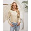 imageGRACE KARIN Womens Knit Cardigan Sweaters Long Sleeve Open Front Button Down Trendy Jackets Lightweight Summer OutfitsBeige