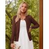 imageGRACE KARIN Womens Long Sleeve Button Down Crew Neck Classic Sweater Knit CardiganCoffee Brown