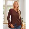 imageGRACE KARIN Womens Long Sleeve Button Down Crew Neck Classic Sweater Knit CardiganCoffee Brown