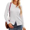 imageGRACE KARIN Womens Long Sleeve Button Down Crew Neck Classic Sweater Knit CardiganCool White