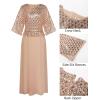 imageGRACE KARIN Mother of Bride Dresses 2025 34 Sleeve Sequin Dress Maxi Elegant Wedding Guest Dress Formal CocktailChampagne Gold