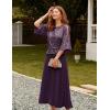 imageGRACE KARIN Mother of Bride Dresses 2025 34 Sleeve Sequin Dress Maxi Elegant Wedding Guest Dress Formal CocktailDark Purple
