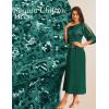 imageGRACE KARIN Mother of Bride Dresses 2025 34 Sleeve Sequin Dress Maxi Elegant Wedding Guest Dress Formal CocktailGreen