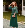 imageGRACE KARIN Mother of Bride Dresses 2025 34 Sleeve Sequin Dress Maxi Elegant Wedding Guest Dress Formal CocktailGreen