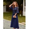 imageGRACE KARIN Mother of Bride Dresses 2025 34 Sleeve Sequin Dress Maxi Elegant Wedding Guest Dress Formal CocktailNavy Blue