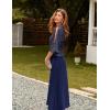 imageGRACE KARIN Mother of Bride Dresses 2025 34 Sleeve Sequin Dress Maxi Elegant Wedding Guest Dress Formal CocktailNavy Blue