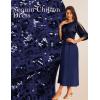 imageGRACE KARIN Mother of Bride Dresses 2025 34 Sleeve Sequin Dress Maxi Elegant Wedding Guest Dress Formal CocktailNavy Blue
