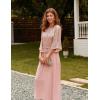 imageGRACE KARIN Mother of Bride Dresses 2025 34 Sleeve Sequin Dress Maxi Elegant Wedding Guest Dress Formal CocktailRose Pink