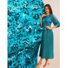 imageGRACE KARIN Mother of Bride Dresses 2025 34 Sleeve Sequin Dress Maxi Elegant Wedding Guest Dress Formal CocktailTeal Blue