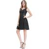 imageGRACE KARIN Womens Sleeveless Wrap VNeck Aline Bridesmaid Cocktail Party DressBlacksequin