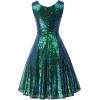 imageGRACE KARIN Womens Sleeveless Wrap VNeck Aline Bridesmaid Cocktail Party DressDark Greensequin