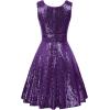 imageGRACE KARIN Womens Sleeveless Wrap VNeck Aline Bridesmaid Cocktail Party DressPurplesequin