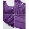 imageGRACE KARIN Womens Sleeveless Wrap VNeck Aline Bridesmaid Cocktail Party DressPurplesequin