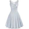 imageGRACE KARIN Womens Sleeveless Wrap VNeck Aline Bridesmaid Cocktail Party DressSlivermultisequin