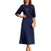 imageGRACE KARIN Mother of Bride Dresses 2025 34 Sleeve Sequin Dress Maxi Elegant Wedding Guest Dress Formal CocktailNavy Blue