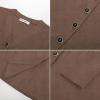 imageGRACE KARIN Long Sleeve Cardigan Sweaters for Women Button Up Knit Blazer Lightweight Business Casual Peplum TopsBrown