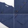 imageGRACE KARIN Long Sleeve Cardigan Sweaters for Women Button Up Knit Blazer Lightweight Business Casual Peplum TopsGrey Blue
