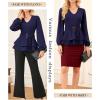 imageGRACE KARIN Women Work Peplum TopsLong Sleeve Dressy Casual BlousesV Neck Business Shirt Fall Outfits with BeltDark Blue