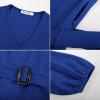imageGRACE KARIN Women Work Peplum TopsLong Sleeve Dressy Casual BlousesV Neck Business Shirt Fall Outfits with BeltRoyal Blue