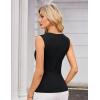 imageGRACE KARIN Womens Crew Neck Pleated Front Tank Tops Casual Sleeveless ALine Work Top Blouse