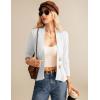 imageGRACE KARIN Women Cardigan Sweaters 2025 FallLong Sleeve Cropped Sweater Coat TrendyButton Front Peplum Tops LightweightBright White