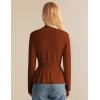 imageGRACE KARIN Women Cardigan Sweaters 2025 FallLong Sleeve Cropped Sweater Coat TrendyButton Front Peplum Tops LightweightCaramel