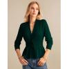 imageGRACE KARIN Women Cardigan Sweaters 2025 FallLong Sleeve Cropped Sweater Coat TrendyButton Front Peplum Tops LightweightDark Green