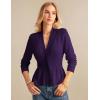 imageGRACE KARIN Women Cardigan Sweaters 2025 FallLong Sleeve Cropped Sweater Coat TrendyButton Front Peplum Tops LightweightDark Purple