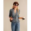imageGRACE KARIN Women Cardigan Sweaters 2025 FallLong Sleeve Cropped Sweater Coat TrendyButton Front Peplum Tops LightweightGray
