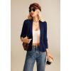 imageGRACE KARIN Women Cardigan Sweaters 2025 FallLong Sleeve Cropped Sweater Coat TrendyButton Front Peplum Tops LightweightNavy Blue