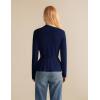 imageGRACE KARIN Women Cardigan Sweaters 2025 FallLong Sleeve Cropped Sweater Coat TrendyButton Front Peplum Tops LightweightNavy Blue